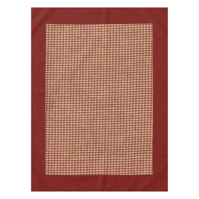 Rust Color Check Tablecloth (Front)