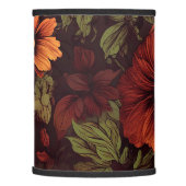 Rust Color Vintage Floral Print Lamp Shade (Left)