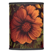 Rust Color Vintage Floral Print Lamp Shade (Front)