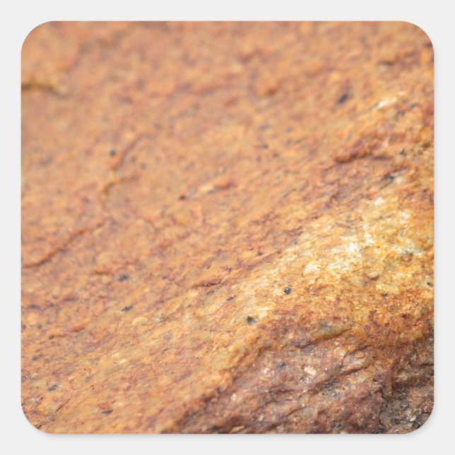 Rust Colored Granite Rock Square Sticker (Front)