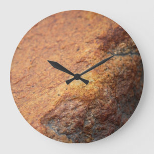 Rust Colored Granite Rock Wall Clock