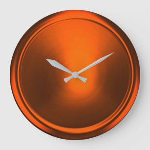 Rust Copper Button Large Clock