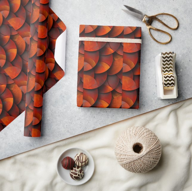 Rust & Copper Elegance: Sophisticated Graphic Wrapping Paper (Crafts)