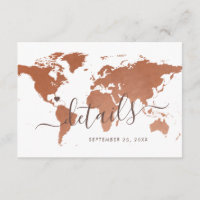 Rust Copper World Map Travel Hotel Information