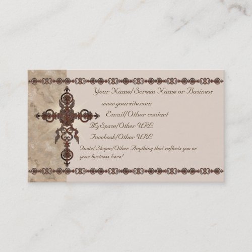 Rust Cross Introduction Card Business Card
