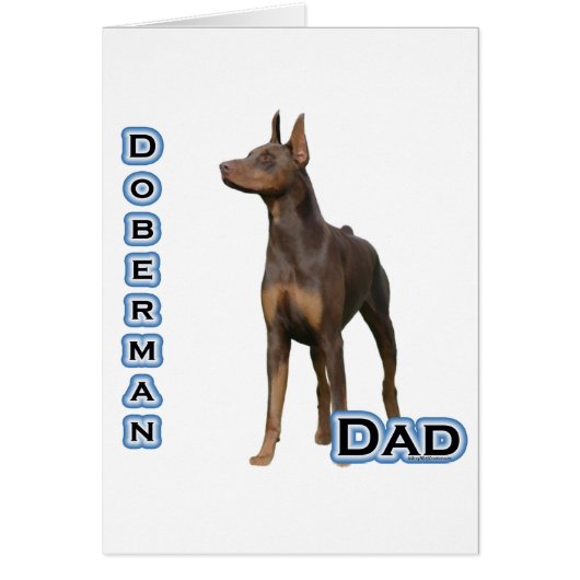 Rust Doberman Dad 4 Cards (Front)