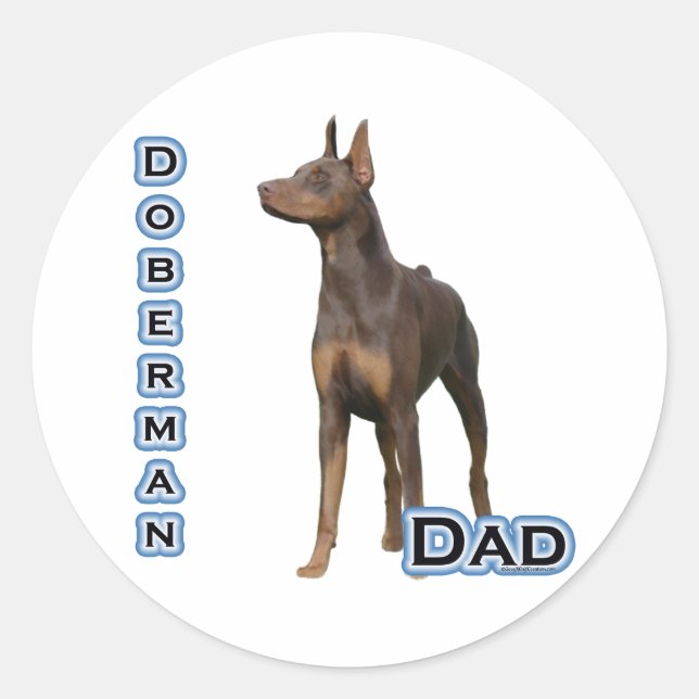 Rust Doberman Dad 4 - Sticker (Front)