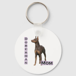 Rust Doberman Mom 4 - Keychain