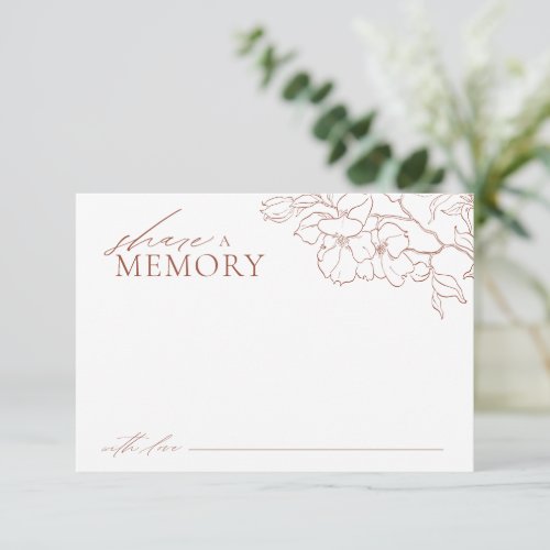Rust elegant floral share a memory card