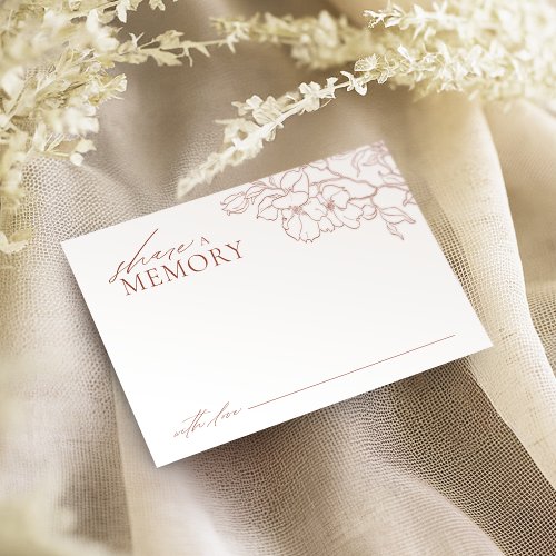Rust elegant floral share a memory card