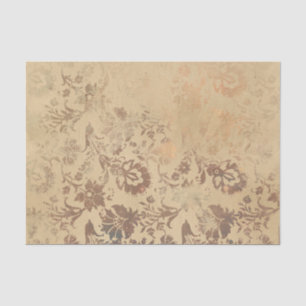 Rust Floral Damask Tissue Paper