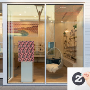 Rust Floral Seamless Pattern   Elegant Vintage  Window Cling