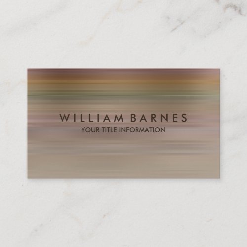Rust Green Tan Stripe Business Card