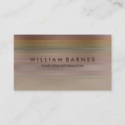 Customizable Rust Green Tan Stripe Business Card