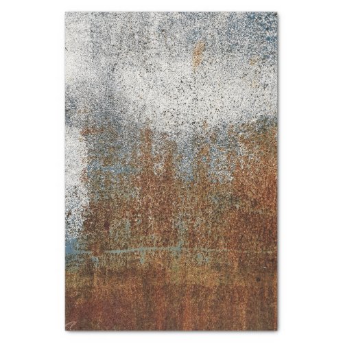 Rust  Grey Texture Distressed Grunge Urban Decor  Tissue Paper