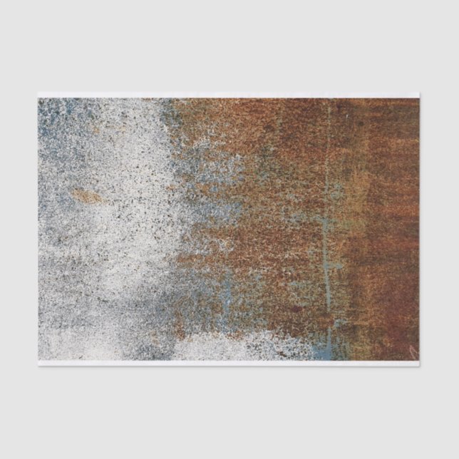 Rust & Grey Texture Distressed Grunge Urban Decor  Tissue Paper (Front)