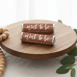 Rust Heart Script Personalized Wedding Breath Savers® Mints