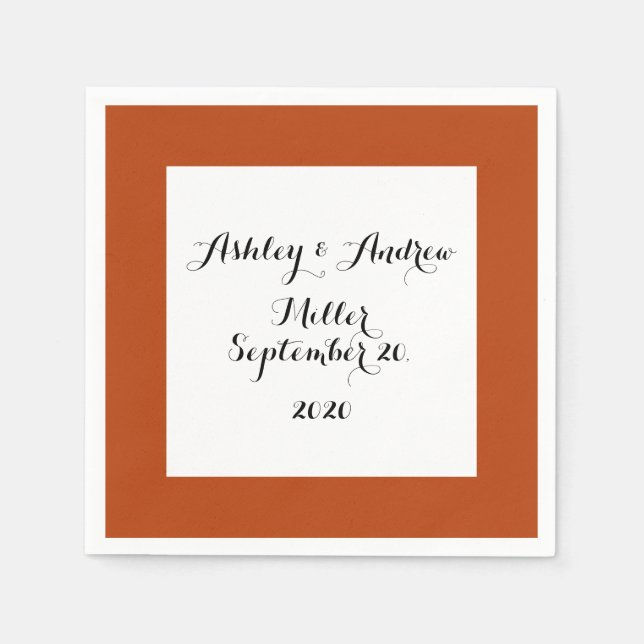 Rust High Quality Colored Napkins (Front)