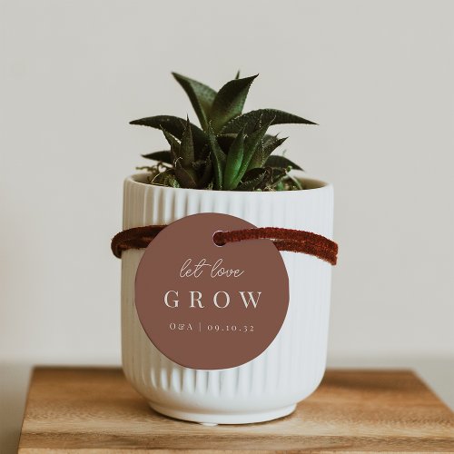 Rust  Let Love Grow Plant or Seed Favor Tags