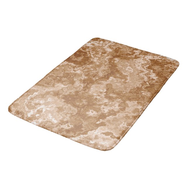 Rust Marble abstract Bath Mat (Angled)