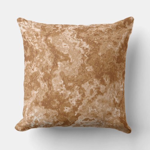 Rust Marble abstract Throw Pillow