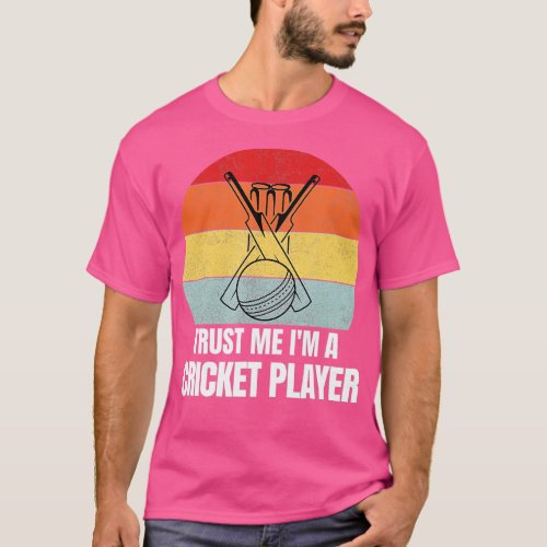 rust Me Im a Cricket Player Retro Vintage Dream Jo T_Shirt