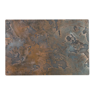 Rust metal plate paper placemat