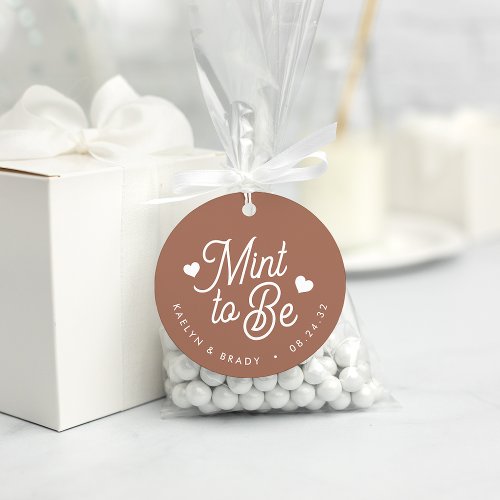 Rust  Mint to Be Personalized Wedding Favor Tags