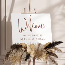 Rust | Modern Handwritten Wedding Welcome Sign