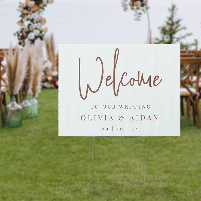 Rust | Modern Handwritten Wedding Welcome Sign (Creator Uploaded)
