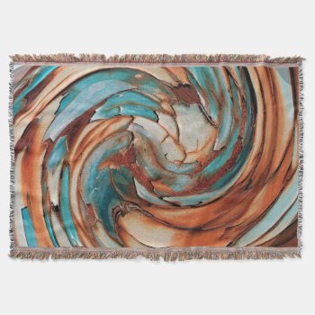 Rust N Blue Abstract Art Throw Blanket by minx267 at Zazzle