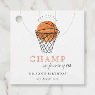 Basketball Party Favor Tags Template