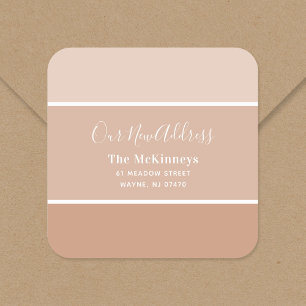 Rust Paint Swatch New Address Square Sticker