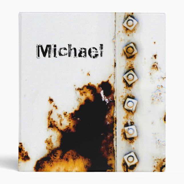 Rust - Personalizable 3 Ring Binder (Front)