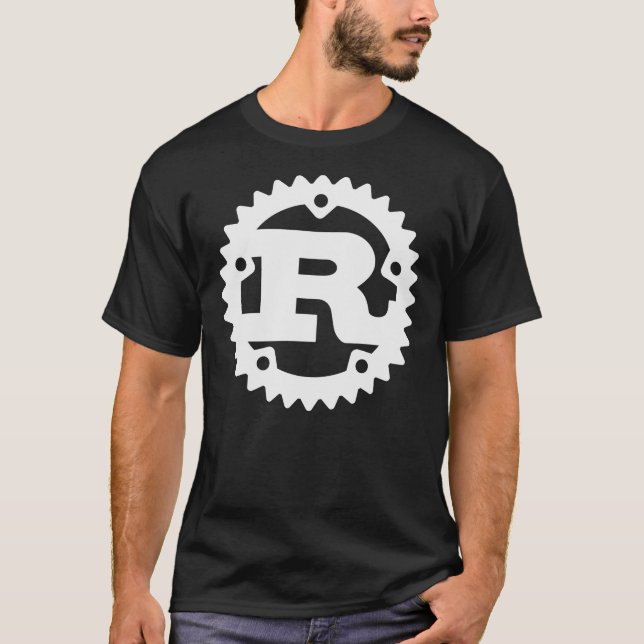 Rust Programming Language Logo White and Dark Clas T-Shirt (Front)