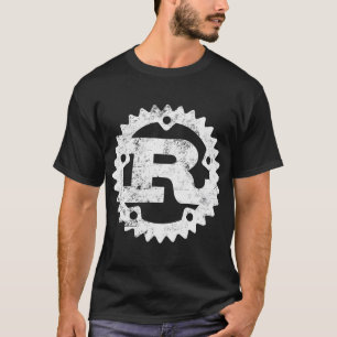 Rust Programming Logo - Letter R Distressed Vintag T-Shirt