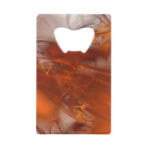 Rust Realm Fractal and Gold Credit Card Bottle Opener