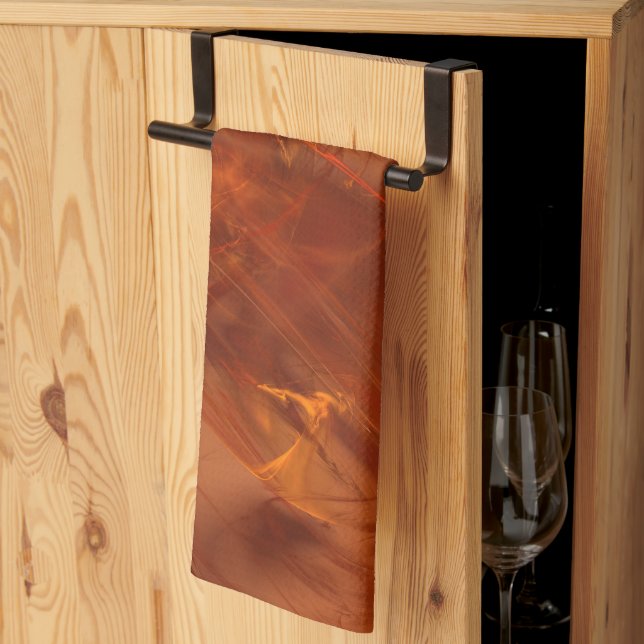 Rust Realm Fractal Kitchen Towel (Thirds Fold)