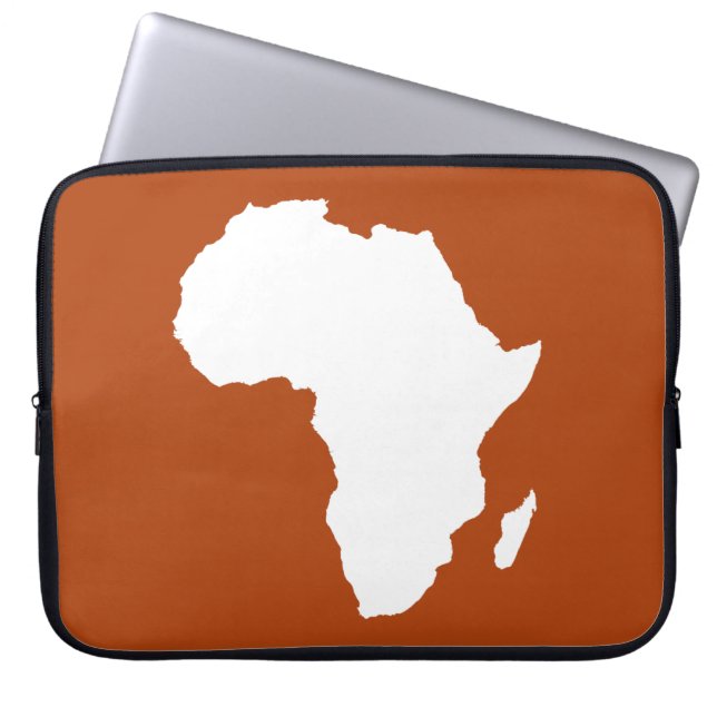 Rust Red Audacious Africa Laptop Sleeve (Front)