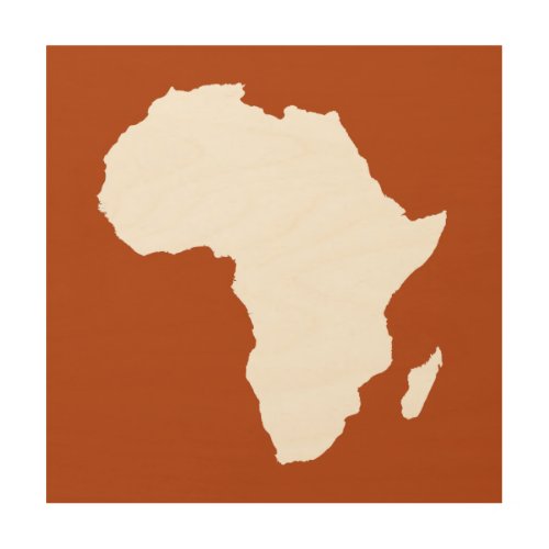Rust Red Audacious Africa Wood Wall Decor