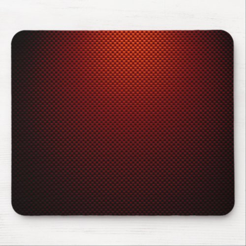 Rust red black carbon fiber patterned mouse pad