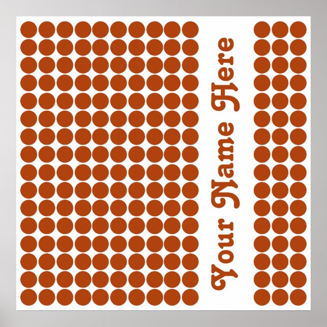 Rust Safari Dot with name Poster (Front)
