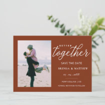 Rust Script Better Together Minimal Simple Photo Save The Date