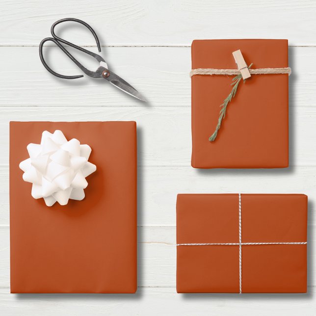 Rust Solid Color | Classic | Elegant Trendy Wrapping Paper Sheets (Creator Uploaded)