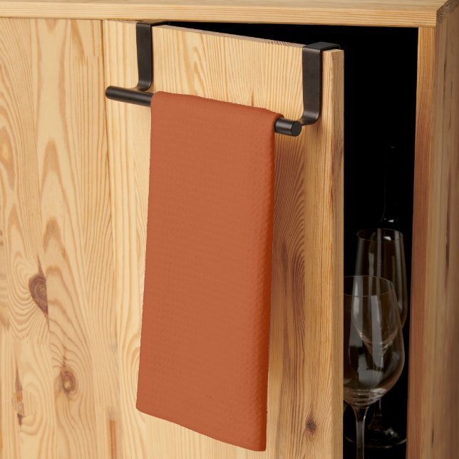 Rust Solid Color Kitchen Towel (Thirds Fold)