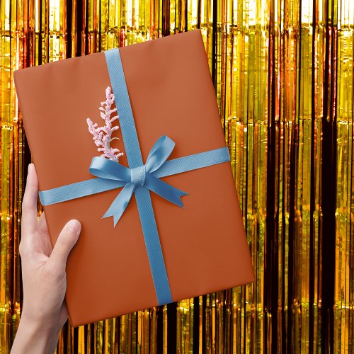 Rust Solid Color Wrapping Paper