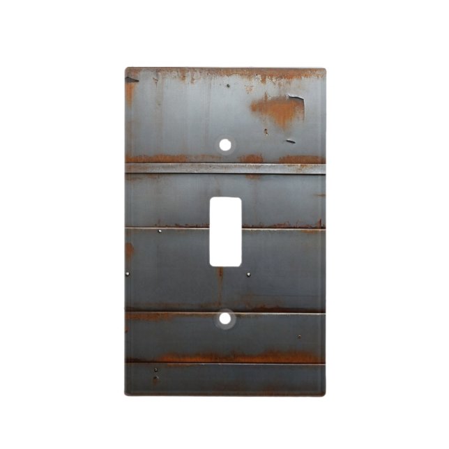 Rust Steel Light Switch Cover (Front)