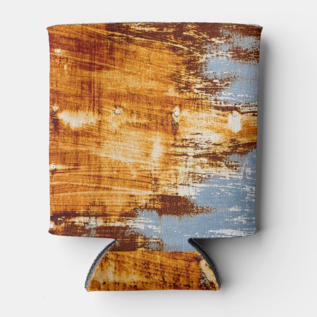 Rust steel sheet, textured background. can cooler (Front)