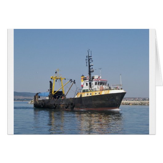 Rust Streaked Fishing Boat Cards (Front Horizontal)