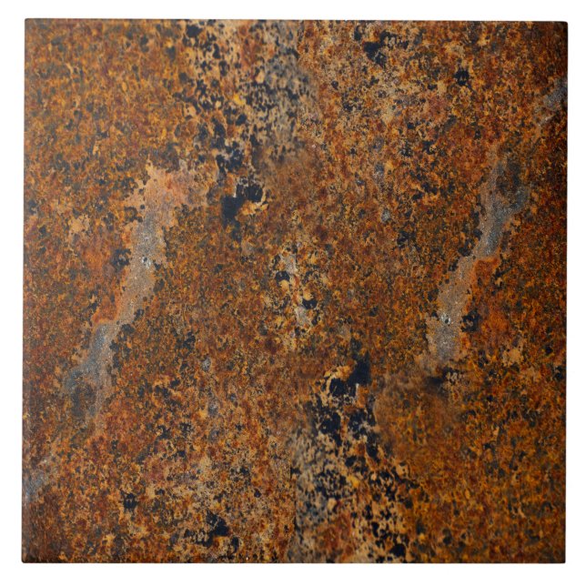 Rust Surface Natural Abstract Photo Ceramic Tile (Front)